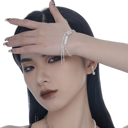 Barockperlen-Kabelkettenarmband B1027