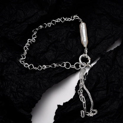Barockperlen-Kabelkettenarmband B1027