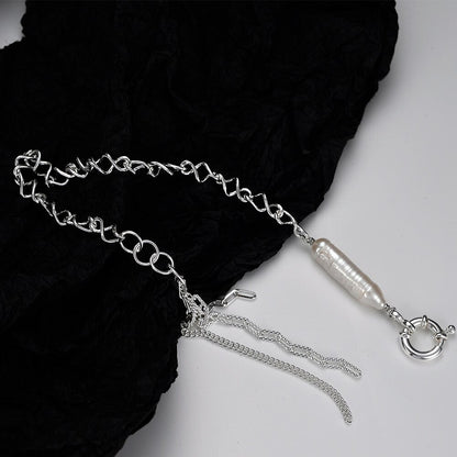 Barockperlen-Kabelkettenarmband B1027