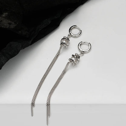 Barockperlen-Ohrring mit langer Kette E1111, 1 Stück