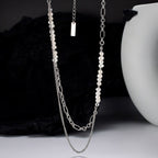 Verlängerte Figaro-Kette mit Barockperlen N1036