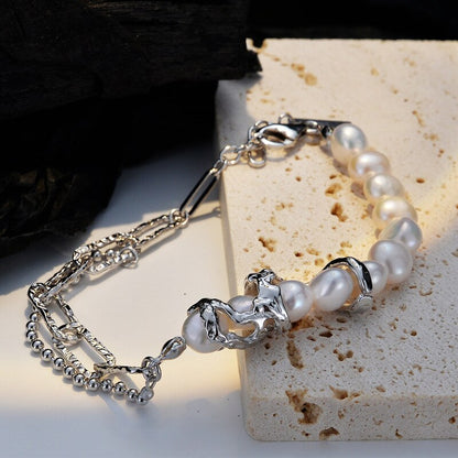 Barockperlen Unregelmäßige Glieder Armband B1020