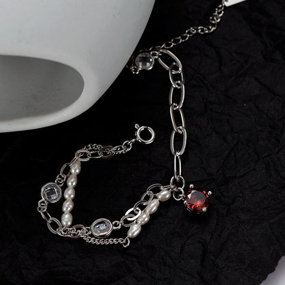 Mehrkettiges Barockperlenarmband B1034