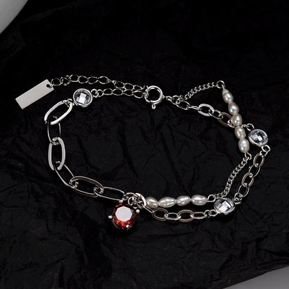 Mehrkettiges Barockperlenarmband B1034