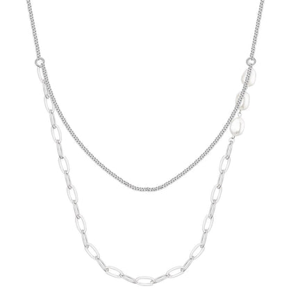 Mehrreihige Halskette mit Barockperlen N1010