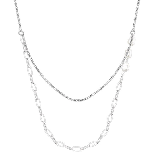 Mehrreihige Halskette mit Barockperlen N1010