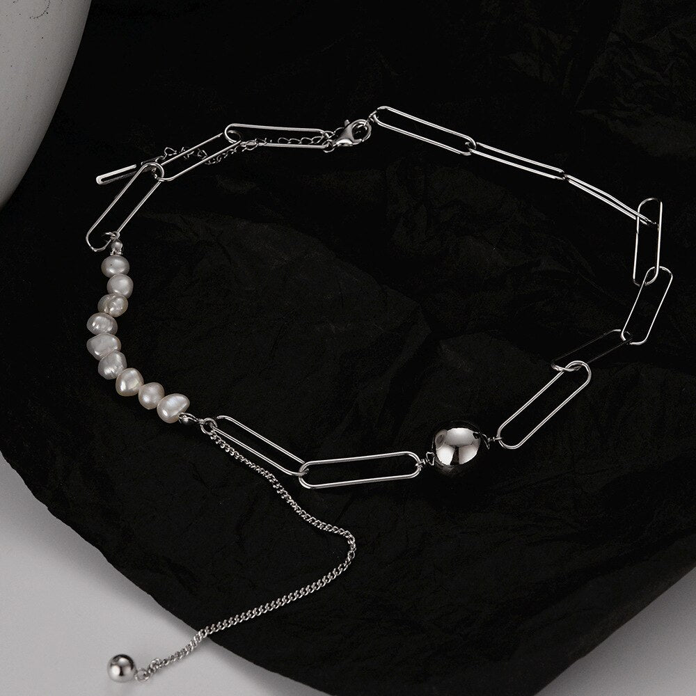 Gezogene Kette Barockperlenkette N1032
