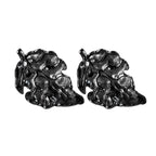 Schwarze Ohrstecker mit verdorbenem Blattmuster E1170