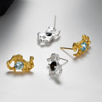 Matte Ohrstecker mit Rüschen E1215