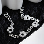 Zerknittertes Charms Panzerkettenarmband B1005