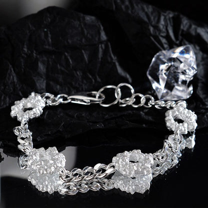 Zerknittertes Charms Panzerkettenarmband B1005