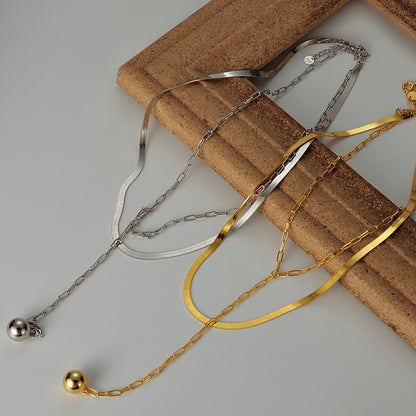 Schlangenkette, längliche Halskette N1025