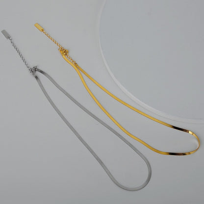 Flache Schlangenkettenhalskette N1020