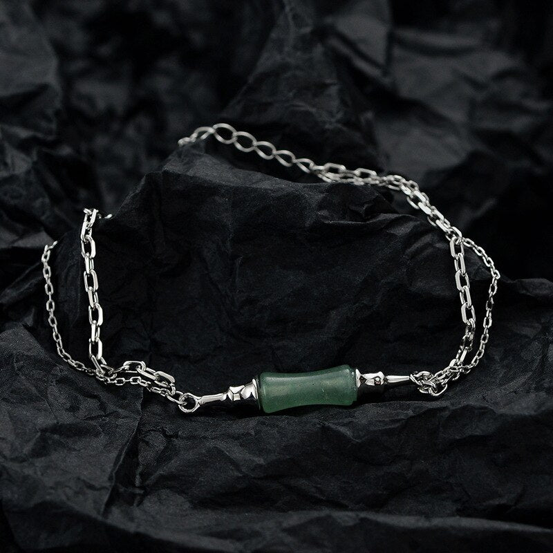 Jade Bambus Multi Ketten Armband B1017