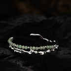 Jade Perlen Unregelmäßiger Armreif B1008
