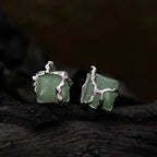 Jade-Rindenelement-Ohrring E1157