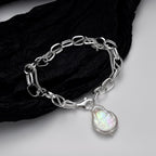 Armband mit barocken Perlen und Kabelgliedern B1025