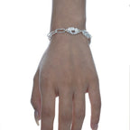 Dickes, zerknittertes Gliederarmband B1024