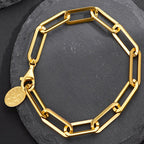 Dickes, gezogenes, längliches Kettenarmband B1045
