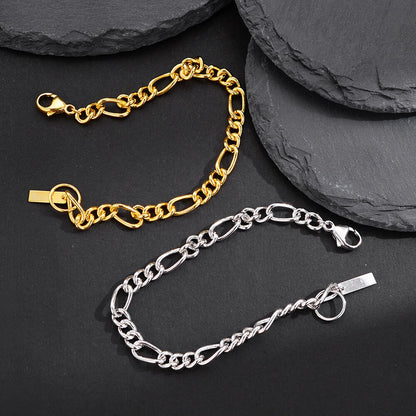 Statement-Armband mit Figaro-Kette B1043