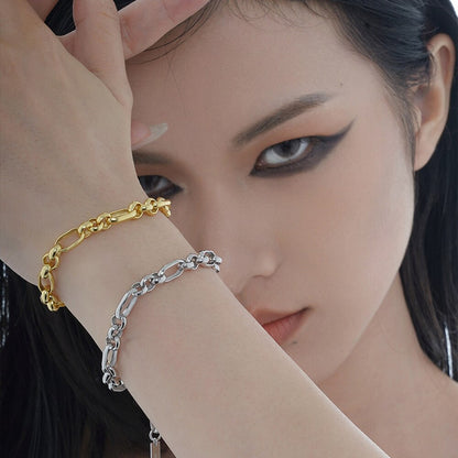Statement-Armband mit Rolo-Kette B1042