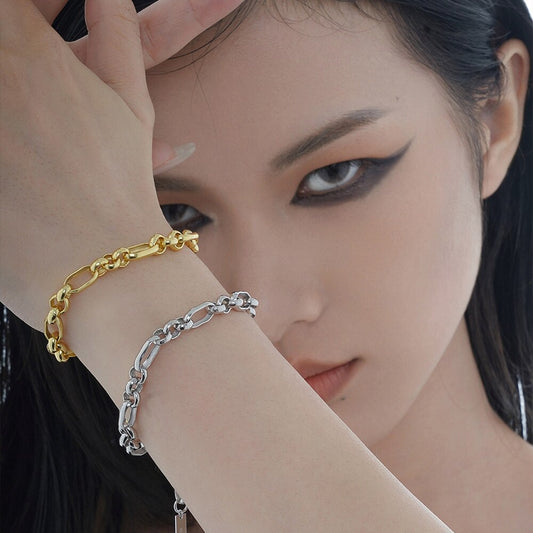 Statement-Armband mit Rolo-Kette B1042