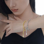 Statement-Armband mit Rolo-Kette B1042
