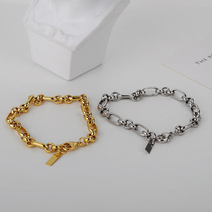 Statement-Armband mit Rolo-Kette B1042