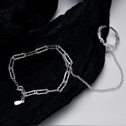 Texturiertes, längliches Kettenarmband B1026