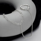 Texturiertes, längliches Kettenarmband B1026