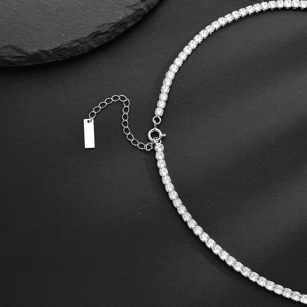 Iced Out Tennis Bling Halskette N1007