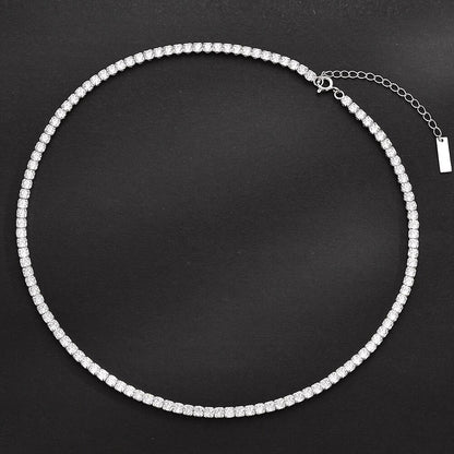 Iced Out Tennis Bling Halskette N1007