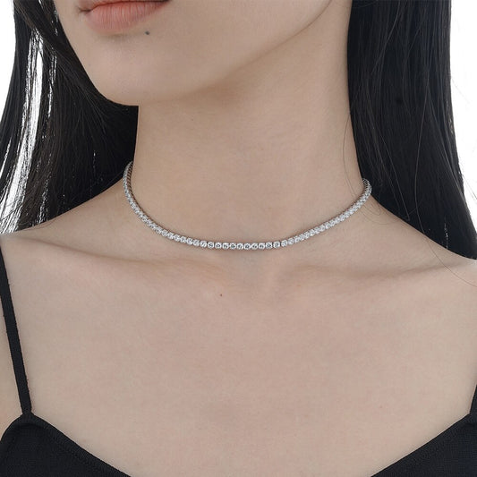 Iced Out Tennis Bling Halskette N1007