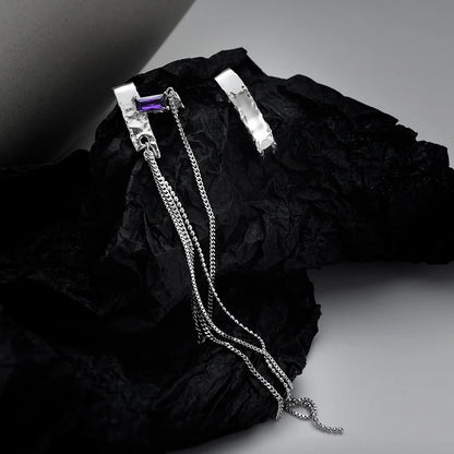 Unregelmäßige Stabquasten-Ohrstecker E1230