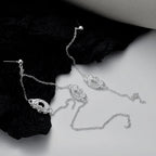 Unregelmäßige Maske Lange Kette Ohrstecker E1175