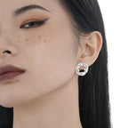 Strukturierte unregelmäßige Ohrstecker E1202