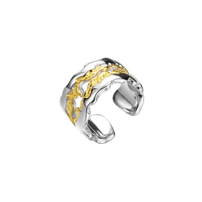 Goldener Inlay Wide Ear Cuff E1132, 1 Stück