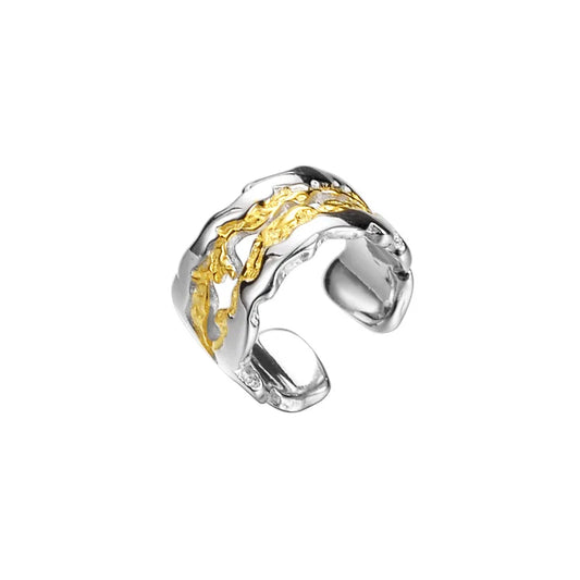 Goldener Inlay Wide Ear Cuff E1132, 1 Stück