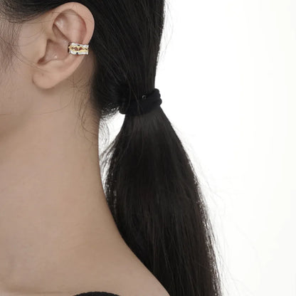 Goldener Inlay Wide Ear Cuff E1132, 1 Stück