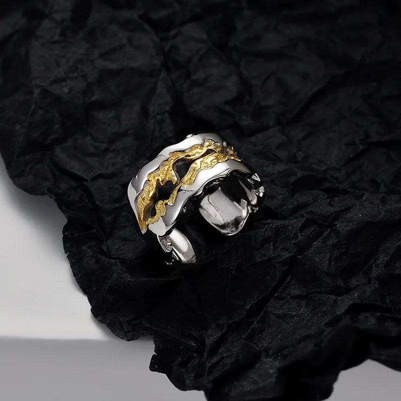 Goldener Inlay Wide Ear Cuff E1132, 1 Stück