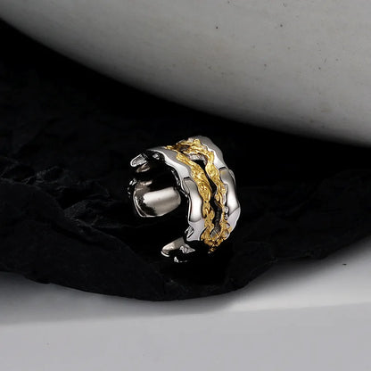 Goldener Inlay Wide Ear Cuff E1132, 1 Stück