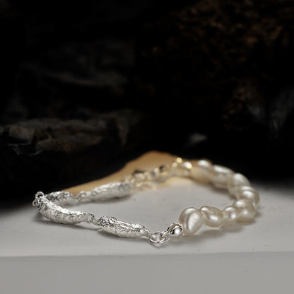 Unregelmäßige Glieder Barockperlen Armband B1048