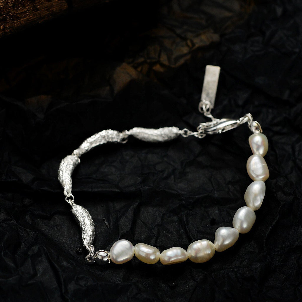 Unregelmäßige Glieder Barockperlen Armband B1048