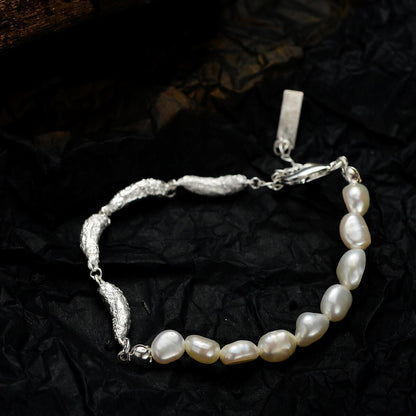 Unregelmäßige Glieder Barockperlen Armband B1048