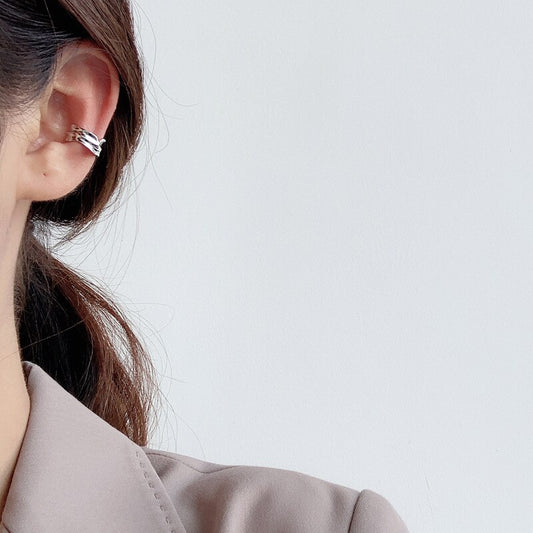 Unregelmäßige Liquid Ear Cuffs E1094 1 Stück