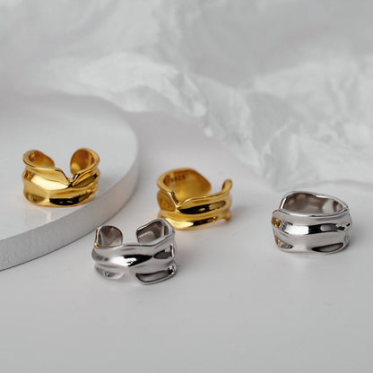 Unregelmäßige Liquid Ear Cuffs E1094 1 Stück