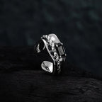 Breiter Ohrring mit Seilkette E1128, 1 Stück
