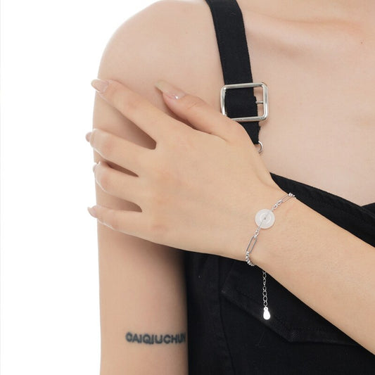 Jade Unregelmäßig gezogenes Kettenarmband B1006