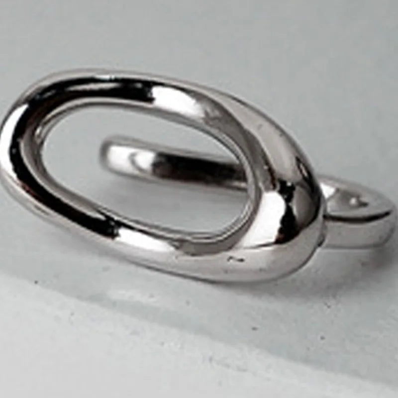 Ovaler Draht-Clip-On-Ohrring E1096, 1 Stück