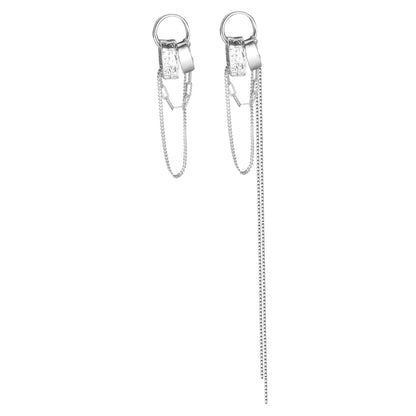 Matt polierte Quasten-Ohrstecker E1186